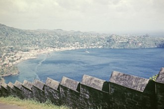 View of Kingstown from Fort Charlotte, St Vincent, Windward Islands, West Indies, 1962