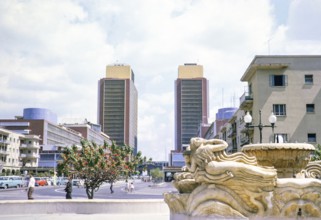 Torre Centro Simón Bolívar modern skyscraper from the 1950s, El Silencio, Caracas, Venezuela, South