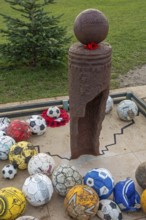 Ploegsteert World War One UEFA Christmas Truce Monument to WWI English, German troops football