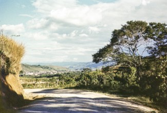 View of the road to the village of San Agustin, West Colombia, South America 1961