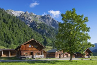 The alpine village of Eng, Eng-Alm, Karwendel mountains, Tyrol, Austria, Europe