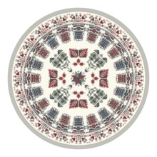 Traditional Bulgarian embroidery design element over white background