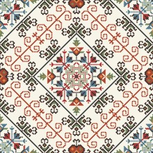 Traditional Bulgarian embroidery vector pattern