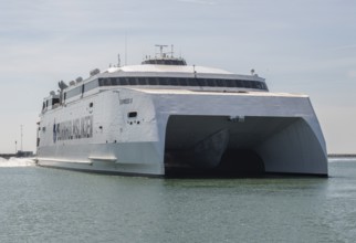 The Bornholm line's ferry Express 5 is the world's largest catamaran ferry and operates the line