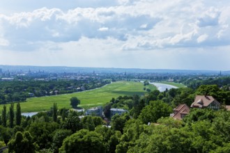 Dresden Weißer Deer View from the Luisenhof into the Elbe valley