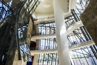 Guggenheim Museum, architect Frank Gehry, entrance hall, interior view, Bilbao, Basque Country,