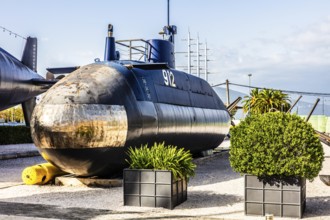 Shipyard museum with submarine, Porto Montenegro, Bay of Kotor, Montenegro, Tivat, Montenegro,