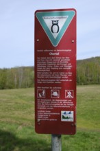 Sign, Oker Valley Nature Reserve, Vienenburg, Goslar, Harz, Lower Saxony, Germany, Europe