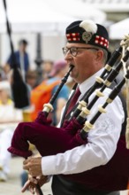 Bagpipers, music concert, Sigmaringen, Baden-Württemberg, Germany, Europe