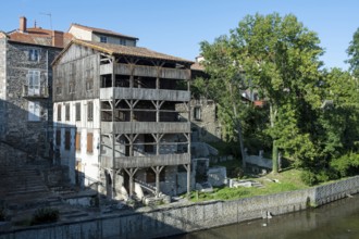 Maringues village. The Grande Tannerie operated until 1879, it is listed as a Historic Monument.