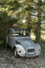 Old french 2CV Citroen, legendary French vehicle