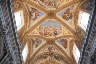 Ceiling of the church in the Certosa di San Martino on Vomero above Naples, Campania, Italy, Europe