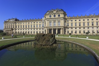 The Würzburg Residence and Court Garden with Garden Fountain, Park Side, UNESCO World Heritage