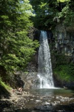 Waterfall of Egliseneuve dEntraigues, Auvergne Volcanoes Regional Nature Park. Puy de Dome