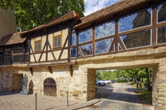 Old city wall, Schaitbergerstraße 14, Ansbach, Middle Franconia, Franconia, Bavaria, Germany,