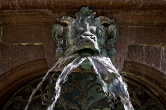 Hygieia Fountain by sculptor Joseph von Kramer, detail with opening for air conditioning, inner