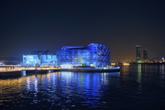 SEOUL, SOUTH KOREA, APRIL 7, 2017: Some Sevit culture complex on artificial floating islands