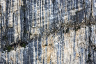 Weathering in the steep cliffs of the Verdon Gorge at Belvedere de Trescaire bas, Grand Canyon du