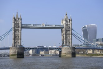 View of Tower Bridge, Thames, London, England, United Kingdom, Europe