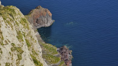 Cliffs, rocks, Spiaggia di Pollara, Pollara beach, Pollara, Salina, Aeolian Islands, Sicily, Italy,