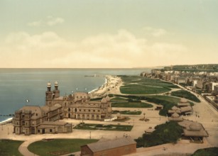 Dieppe, town in the Seine-Maritime department in the Normandy region, France, c. 1890, Historic,