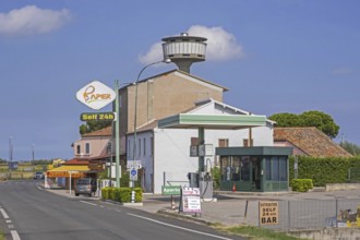 Self-service petrol station, gas station in the Po Delta south of Chioggia, Veneto region of