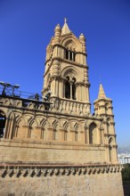 City of Palermo, view from the roof of the Cathedral Maria Santissima Assunta to a tower of the