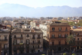 City of Palermo, view of the city from the roof of the cathedral, Sicily, Italy, Europe