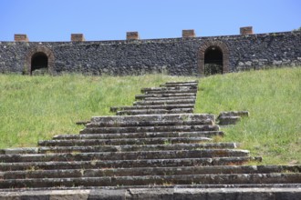 The theatre, Pompeii, ancient city in Campania on the Gulf of Naples, buried during the eruption of