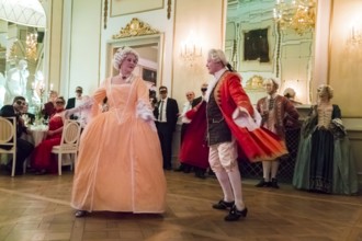 Masquerade ball at Rammenau Baroque Palace, Rammenau Palace in Rammenau near Bischofswerda in the