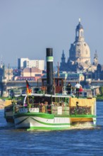 Steamship on the Elbe in Dresden