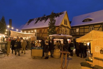 The Christmas market in the old village centre in Dresden Loschwitz, is organised annually by the