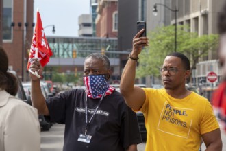 Detroit, Michigan, Family and friends of prisoners they say were wrongfully convicted rally outside