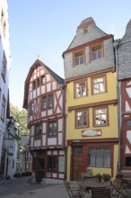 Narrow half-timbered houses at the fish market, Old Town, Limburg, Hesse, Germany, Europe