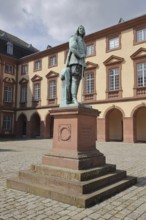 Statue of Palatine Elector Carl Ludwig 1617-1680, Monument, Court of Honour, Castle, Mannheim,