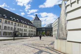 Upper town square in the Unesco world heritage sight the old quarter of Luxembourg, Luxembourg,