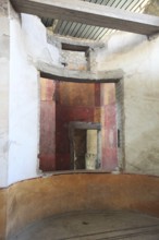 Villa of Poppea, remains of the fresco decoration. Historic town of Oplontis, Torre Annunziata,