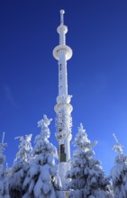 Ochsenkopf transmitter and radio relay node, TV tower, Fichtelgebirge, Bayreuth district, Upper