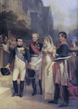 Reception at the Peace of Tilsit 1807 Napoleon, Alexander I of Russia, Luise and Frederick William