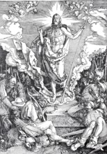 Woodcuts to complete the great Passion, the Resurrection of Christ, woodcut by Albrecht Dürer,