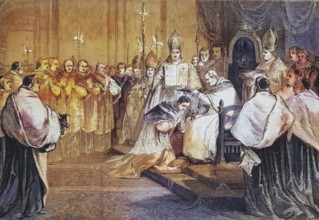 Pope Pius IX presenting the Cardinal's Hat to Lucien-Louis-Joseph-Napoleon Bonaparte, 4th Prince of