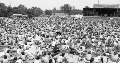 Rock fans met for Rock Against the Right on 14.06.1980 in Frankfurt/M, Germany, Europe