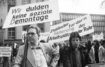 DGB May Day demonstration on 01.05.1980 in Dortmund, Germany, Europe