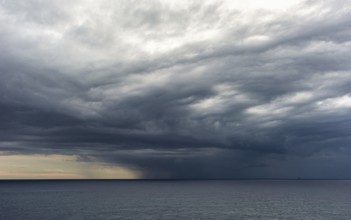 Storm clouds in the sea, Valencia, Spain, Europe