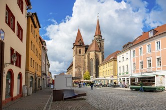 Martin-Luther-Platz in Ansbach, Bavaria, Germany, Europe