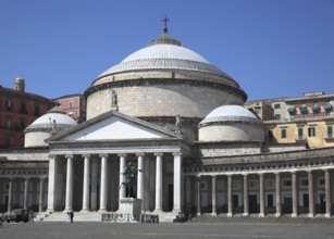 Basilica di San Francesco di Paola in Piazza del Plebiscito, Naples, Campania, Italy, Europe