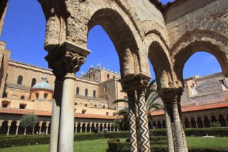 City of Monreale, Cloister of the Cathedral of Santa Maria Nuova, Unesco World Heritage Site,