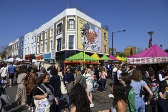 Stalls at Portobello Road Market, Notting Hill, London, England, United Kingdom, Europe