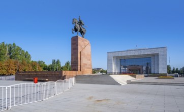 State Historical Museum and Manas Monument inspired by a traditional epic, Ala-Too Square, Bishkek,