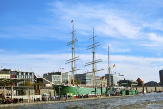 Hamburg Museum Ship Rickmer Rickmers at the Landungsbrücken, Hamburg, Land Hamburg, Germany, Europe